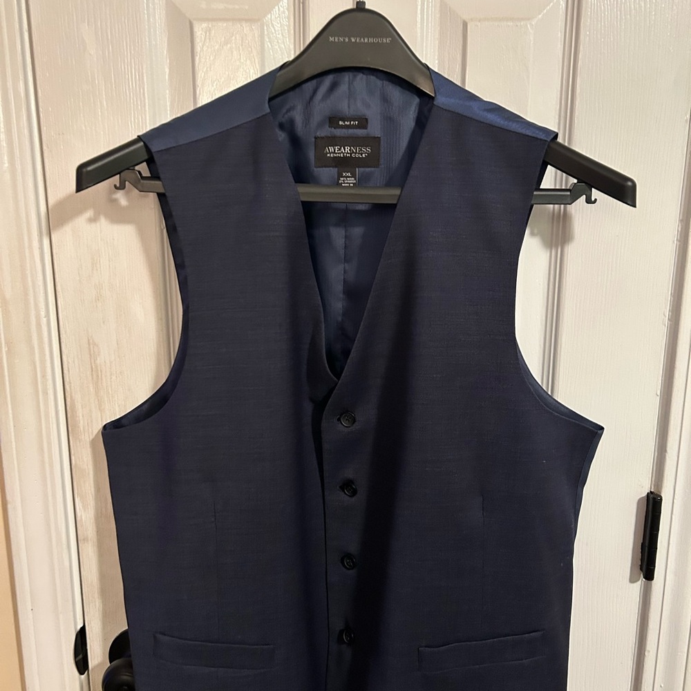 Kenneth Cole Dark Blue Men's Vest
